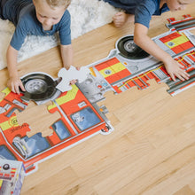 Load image into Gallery viewer, Giant Fire Truck Floor Puzzle - 24 pieces