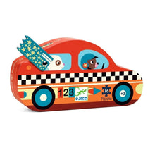 Load image into Gallery viewer, Silhouette Puzzle - The Racing Car - 16 pieces
