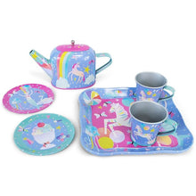 Load image into Gallery viewer, Tin Tea Set: Fantasy - 7 pieces