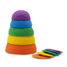 Load image into Gallery viewer, Ocean Stacking Cups - Rainbow Bright