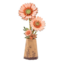 Load image into Gallery viewer, DIY Wooden Flower: Light Orange Gerbera Daisy