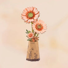 Load image into Gallery viewer, DIY Wooden Flower: Light Orange Gerbera Daisy