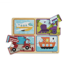 Load image into Gallery viewer, Natural Play Wooden Puzzle:  Ready Set Go