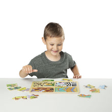 Load image into Gallery viewer, Natural Play Wooden Puzzle:  Animal Patterns
