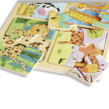Load image into Gallery viewer, Natural Play Wooden Puzzle:  Animal Patterns