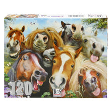 Load image into Gallery viewer, Horse Selfie Puzzle - 120 pieces