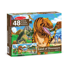Load image into Gallery viewer, Land of Dinosaurs Floor Puzzle - 48 pieces