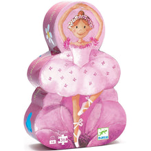 Load image into Gallery viewer, Silhouette Puzzle - The Ballerina With The Flower - 36 pieces
