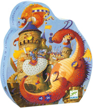 Load image into Gallery viewer, Silhouette Puzzle - Vaillant And The Dragon - 54 pieces