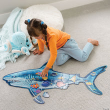Load image into Gallery viewer, Shaped Floor Puzzle - Shark - 53 pieces