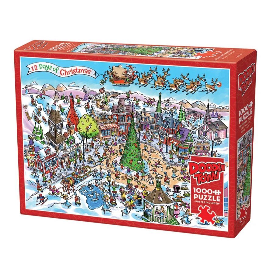 DoodleTown: 12 Days of Christmas - 1000 pieces