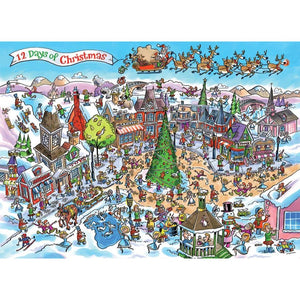 DoodleTown: 12 Days of Christmas - 1000 pieces