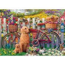 Load image into Gallery viewer, Garden Dogs with Bike - 1500 pieces
