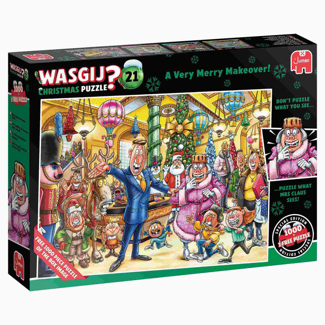 Wasgij Christmas 21: A Very Merry Makeover - 2 x 1000 pieces