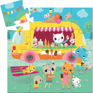 Silhouette Puzzle - Ice Cream Truck - 16 pieces