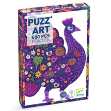 Load image into Gallery viewer, Peacock Puzz&#39;Art Puzzle - 500 pieces
