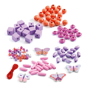 Wooden Bead Set - Butterflies