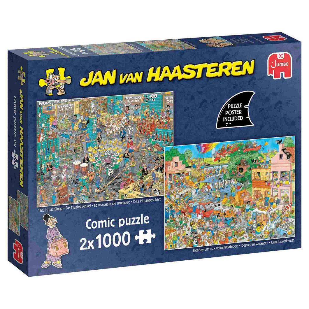 Jan van Haasteren: The Music Shop & Holiday Jitters - 2 x 1000 pieces