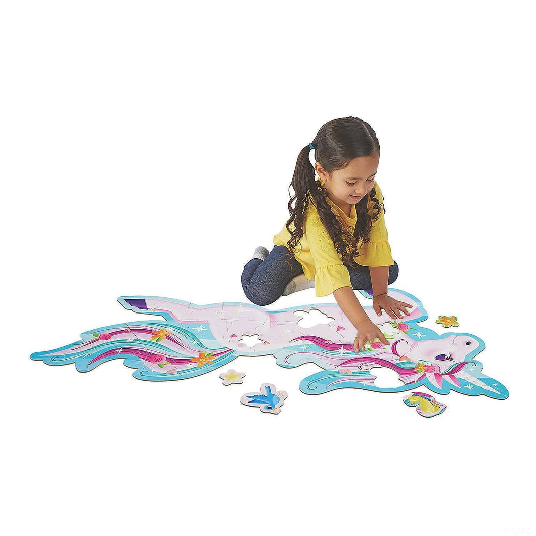 Shaped Floor Puzzle - Unicorn - 44 pieces