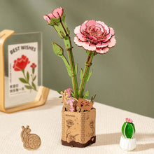 Load image into Gallery viewer, DIY Wooden Flower: Pink Carnation
