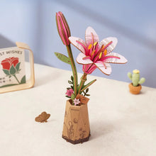 Load image into Gallery viewer, DIY Wooden Flower: Pink Lily
