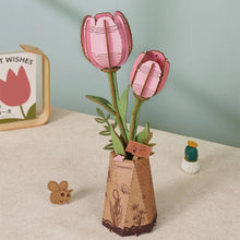 Load image into Gallery viewer, DIY Wooden Flower: Pink Tulip
