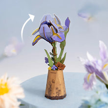Load image into Gallery viewer, DIY Wooden Flower: Purple Iris
