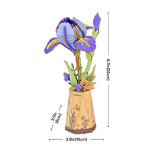 Load image into Gallery viewer, DIY Wooden Flower: Purple Iris
