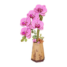 Load image into Gallery viewer, DIY Wooden Flower: Purple Moth Orchid

