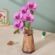 Load image into Gallery viewer, DIY Wooden Flower: Purple Moth Orchid
