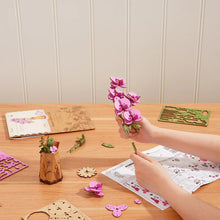 Load image into Gallery viewer, DIY Wooden Flower: Purple Moth Orchid
