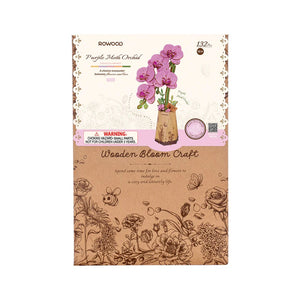 DIY Wooden Flower: Purple Moth Orchid