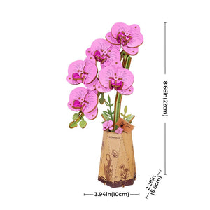 DIY Wooden Flower: Purple Moth Orchid