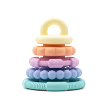 Load image into Gallery viewer, Rainbow Stacker and Teether Toy - Rainbow Pastel
