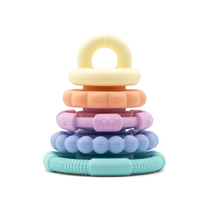 Rainbow Stacker and Teether Toy - Rainbow Pastel