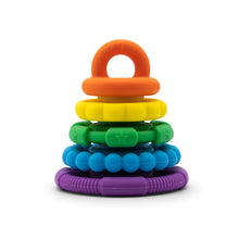Load image into Gallery viewer, Rainbow Stacker and Teether Toy - Rainbow Bright
