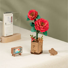 Load image into Gallery viewer, DIY Wooden Flower: Red Camellia
