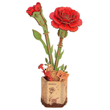 Load image into Gallery viewer, DIY Wooden Flower: Red Carnation
