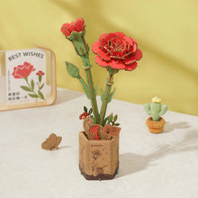 Load image into Gallery viewer, DIY Wooden Flower: Red Carnation
