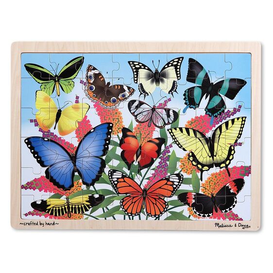 Butterfly Garden Wooden Puzzle - 48 pieces