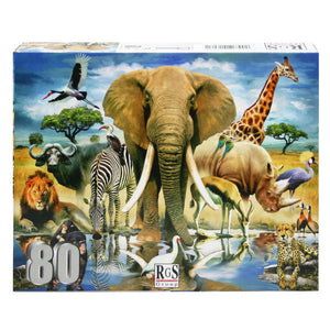 African Oasis Puzzle - 80 pieces