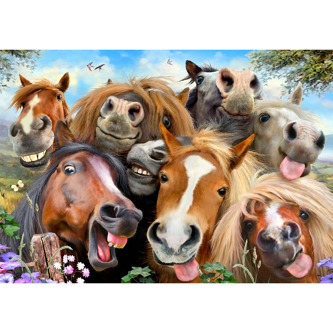 Horse Selfie Puzzle - 120 pieces