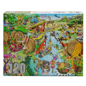 Wild African Safari Puzzle - 120 pieces