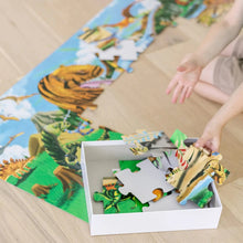 Load image into Gallery viewer, Land of Dinosaurs Floor Puzzle - 48 pieces
