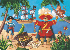 Silhouette Puzzle - The Pirate And The Treasure - 36 pieces