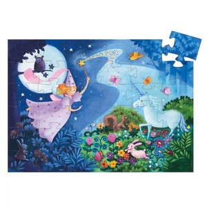 Silhouette Puzzle - The Fairy And The Unicorn - 36 pieces