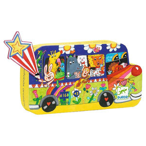 Silhouette Puzzle - The Rainbow Bus - 16 pieces