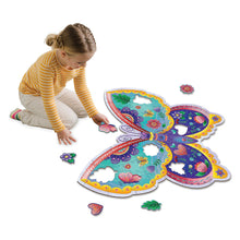 Load image into Gallery viewer, Shaped Floor Puzzle - Butterfly - 53 pieces
