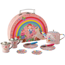 Load image into Gallery viewer, Tin Tea Set: Rainbow Fairy - 10 pieces
