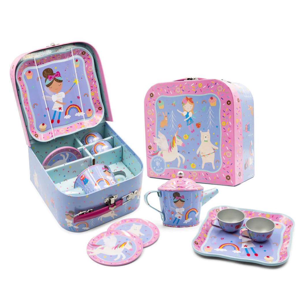 Tin Tea Set: Rainbow Fairy - 7 pieces